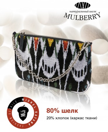 Шелковый (Бахмаль) Клатч-конверт-папка-косметичка SPATIUM MOTUS! (Космическое приключение!) THINY_SPATIUM MOTUS!/M